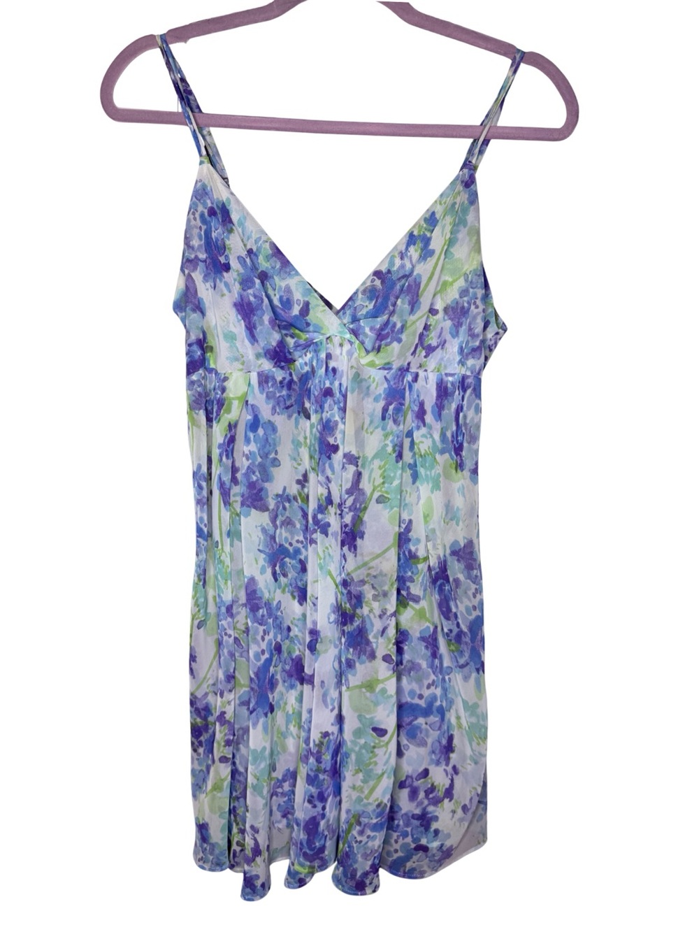 Vintage Oscar de la Renta Slip Dress in Blue and Green